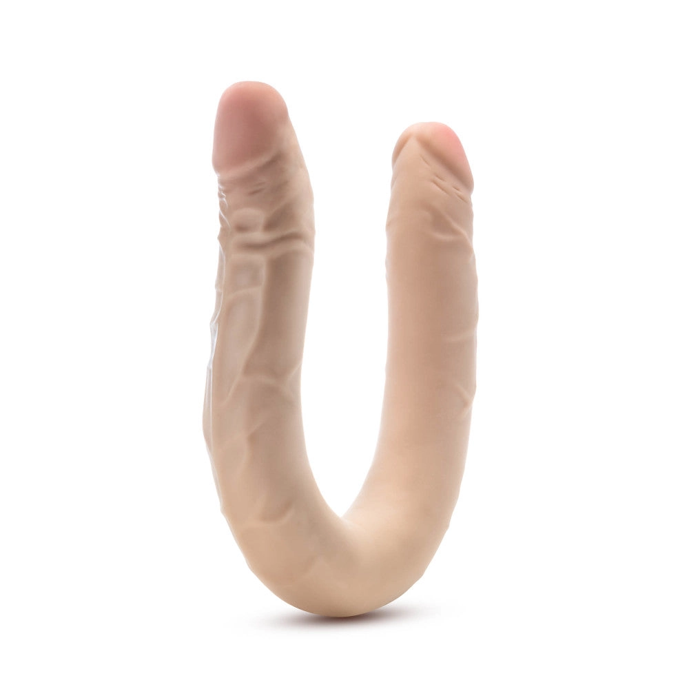Dr. Skin Plus | 16.5 Inch Double Dong – Extra Long Double-Ended Dildo With A Realistic Posable Shaft - Beige