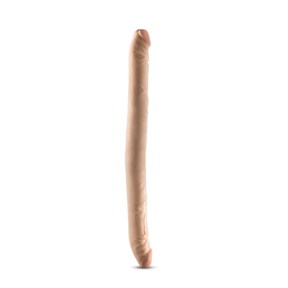 Dr. Skin Plus | 16.5 Inch Double Dong – Extra Long Double-Ended Dildo With A Realistic Posable Shaft - Beige