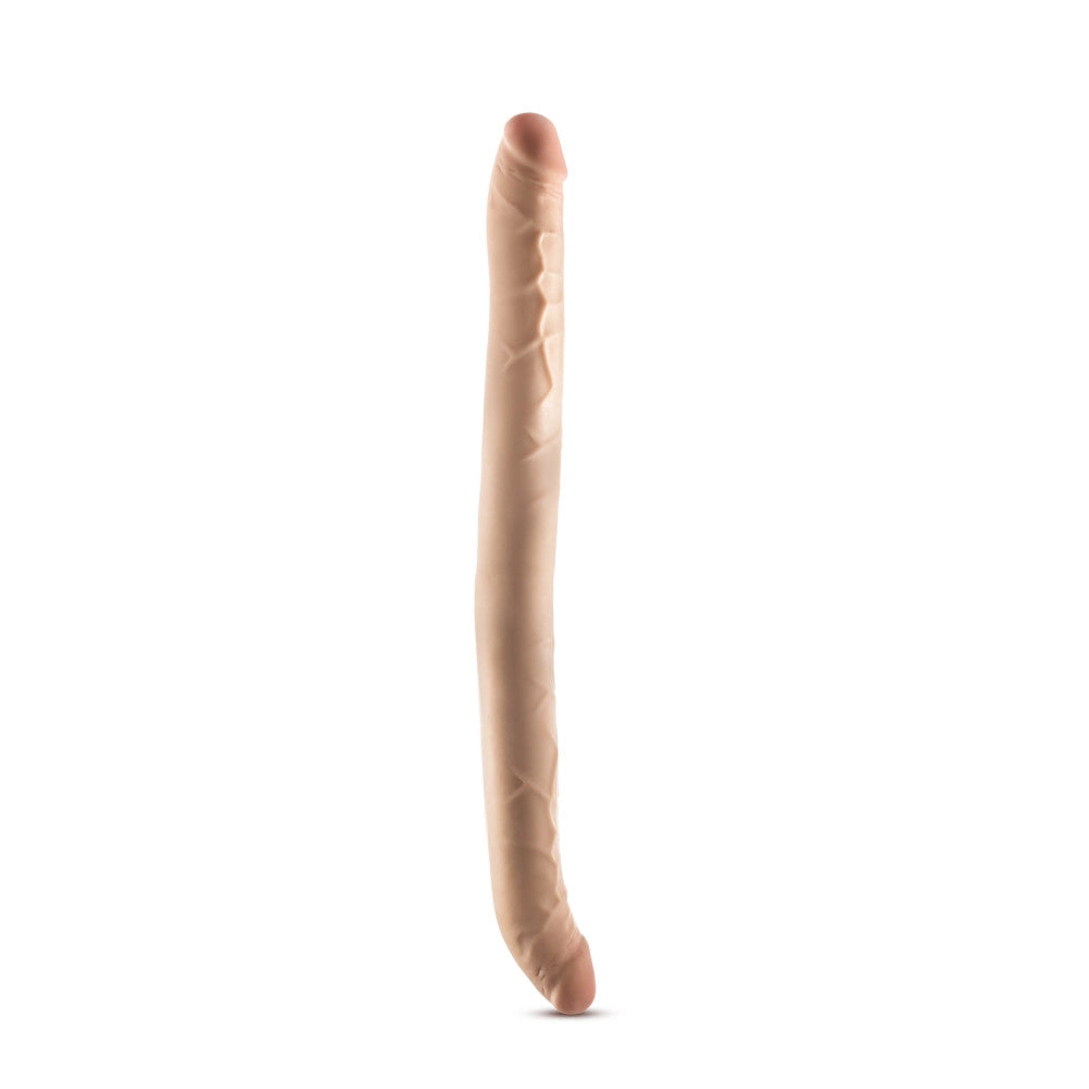 Dr. Skin Plus | 16.5 Inch Double Dong – Extra Long Double-Ended Dildo With A Realistic Posable Shaft - Beige