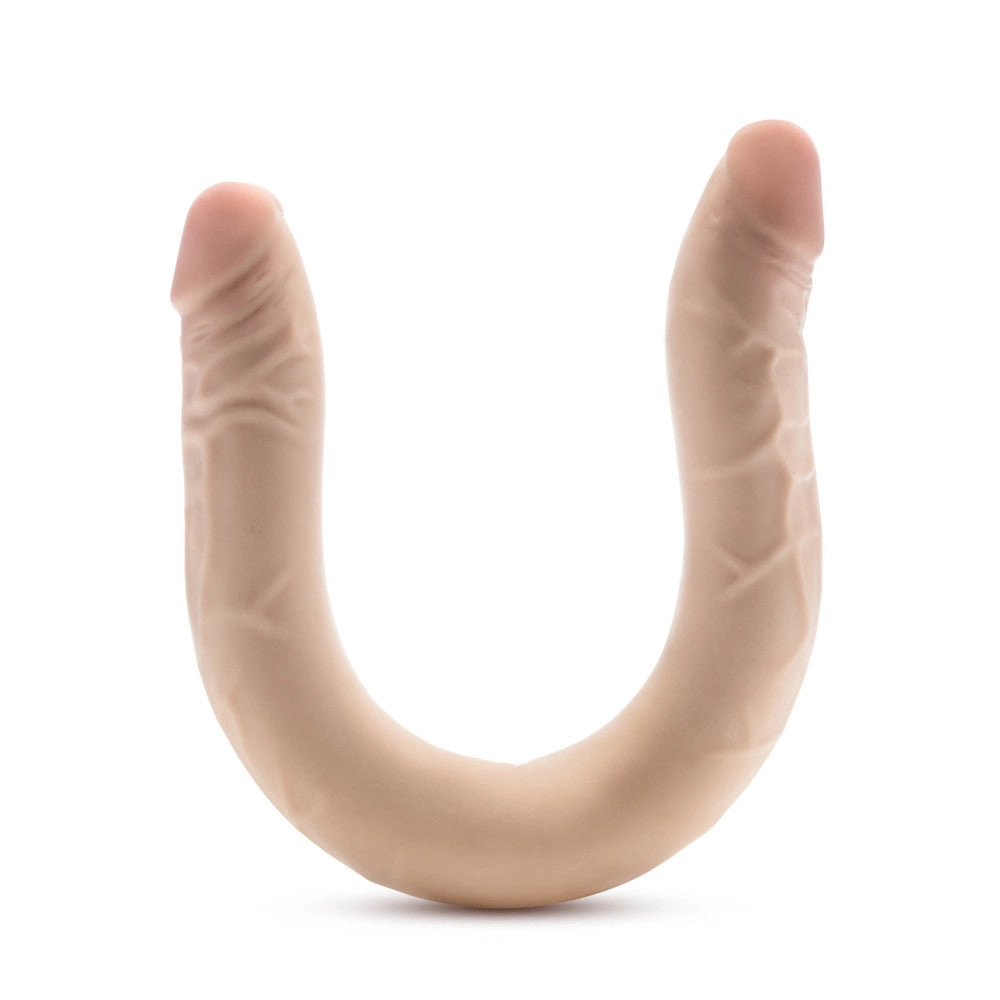 Dr. Skin Plus | 16.5 Inch Double Dong – Extra Long Double-Ended Dildo With A Realistic Posable Shaft - Beige