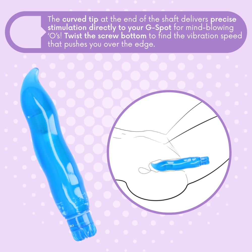 FREE Mr. Blue Soft Tip Wavy Vibrator
