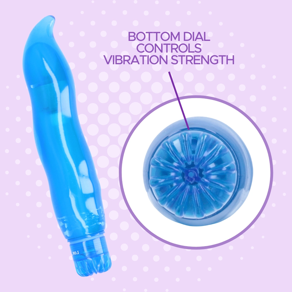 FREE Mr. Blue Soft Tip Wavy Vibrator