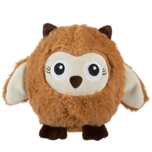 Fringe Plush & Rubber Owl Dog Toy
