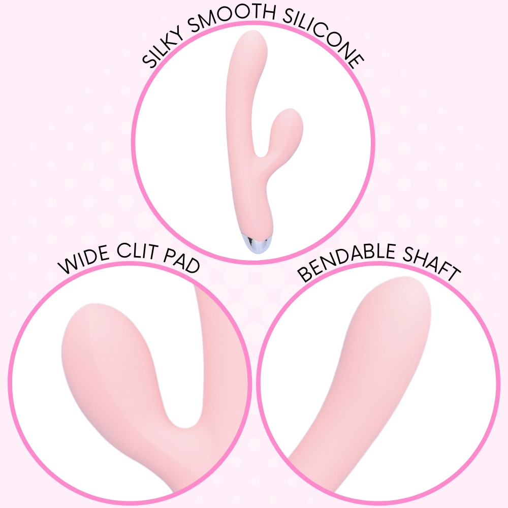 G-Spot Rechargeable Silicone Rabbit Vibe - Powerful Dual Stimulation!
