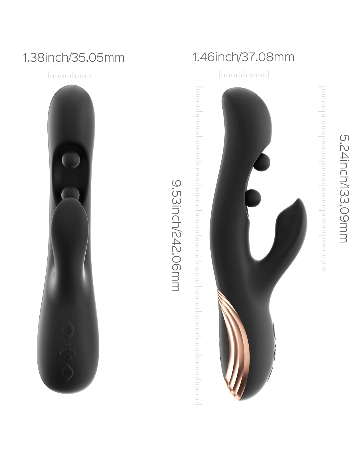 GEM Twin Balls Rabbit Vibrator