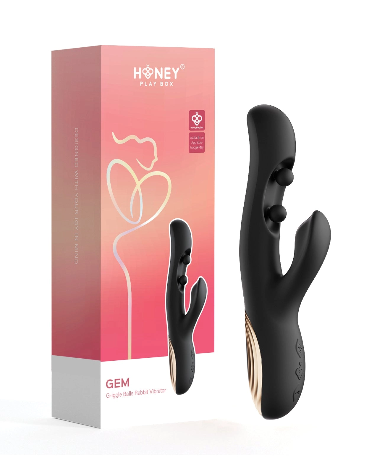 GEM Twin Balls Rabbit Vibrator
