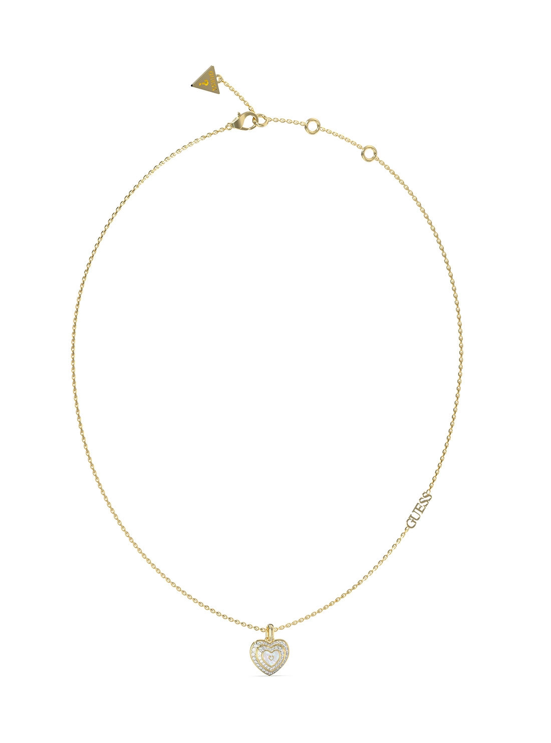 Gold Amami MOP Heart Necklace