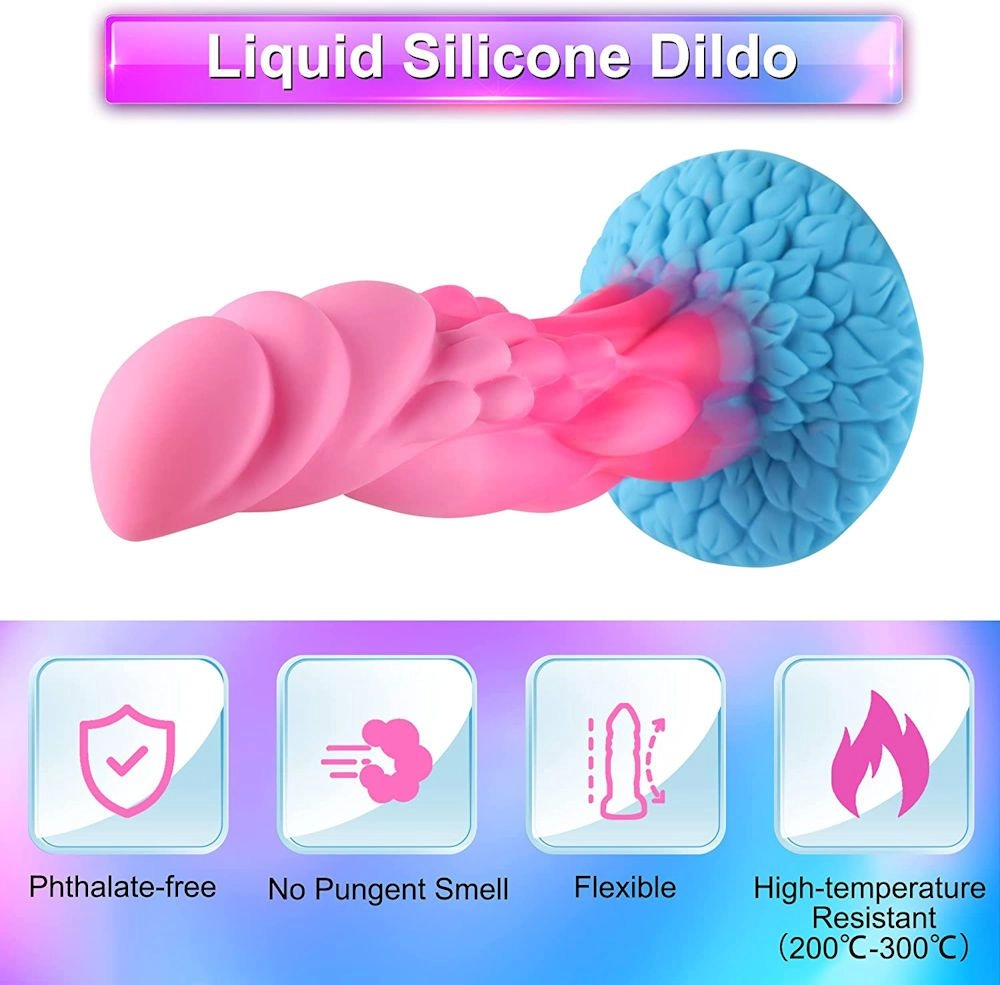 HiSmith Waldolo Silicone Beleala Dildo 8.2 Inch - Pink/Blue