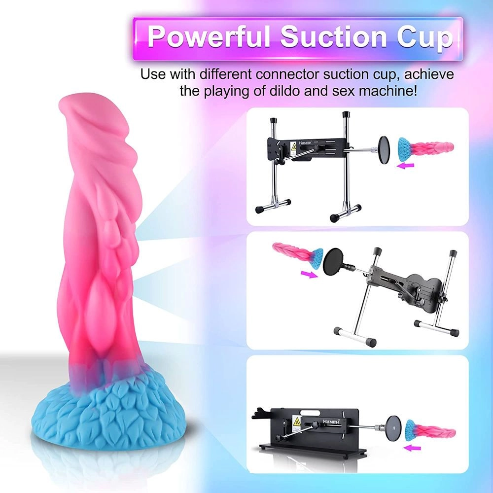 HiSmith Waldolo Silicone Beleala Dildo 8.2 Inch - Pink/Blue