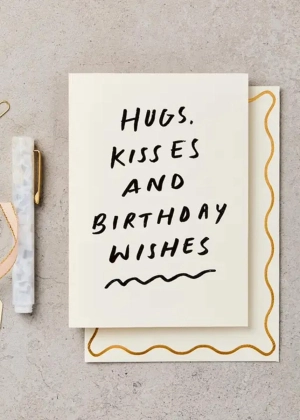 Hugs. Kisses & Birthday Wishes Card