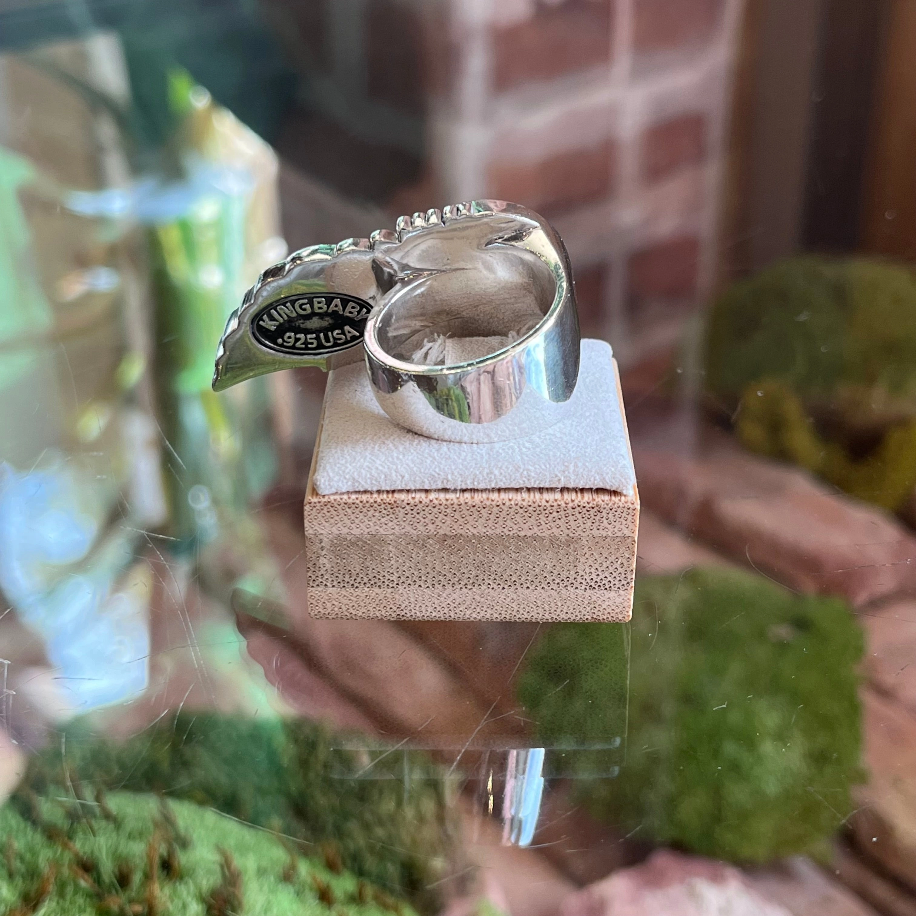 KING BABY Wing Silver Ring SZ 11 TS3974