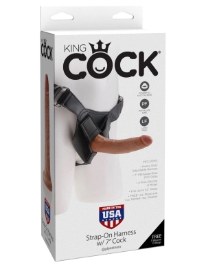 King Cock Real Feel Strap-On with Adjustable Harness