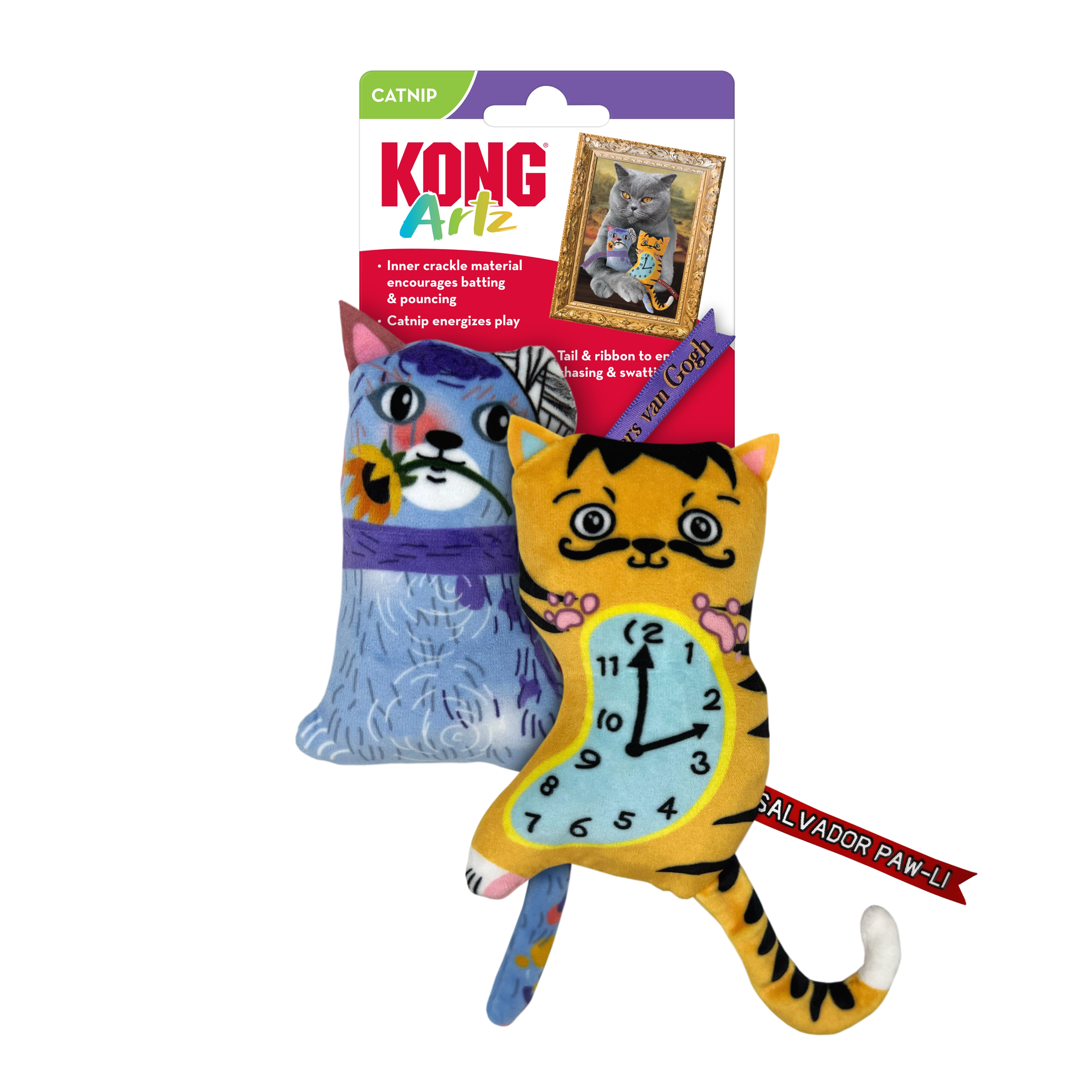 KONG Artz Picasso / Van Gogh Catnip Cat Toy 2 Pack