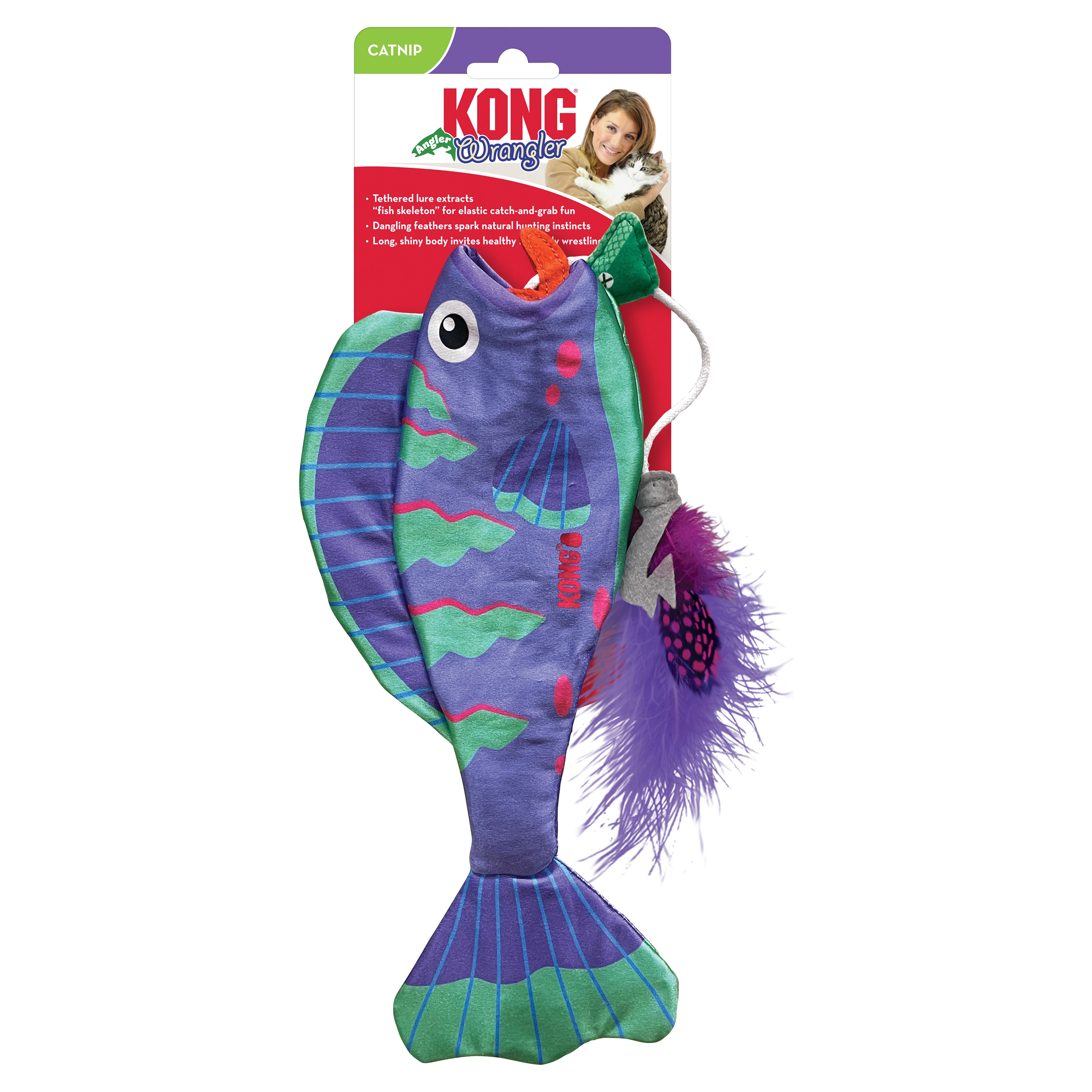 Kong Wrangler Angler Fish Cat Toy