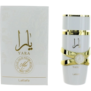 Lattafa Women's Eau De Parfum Spray - Yara Moi Jasmine and Peach Top Notes, 3.4 oz