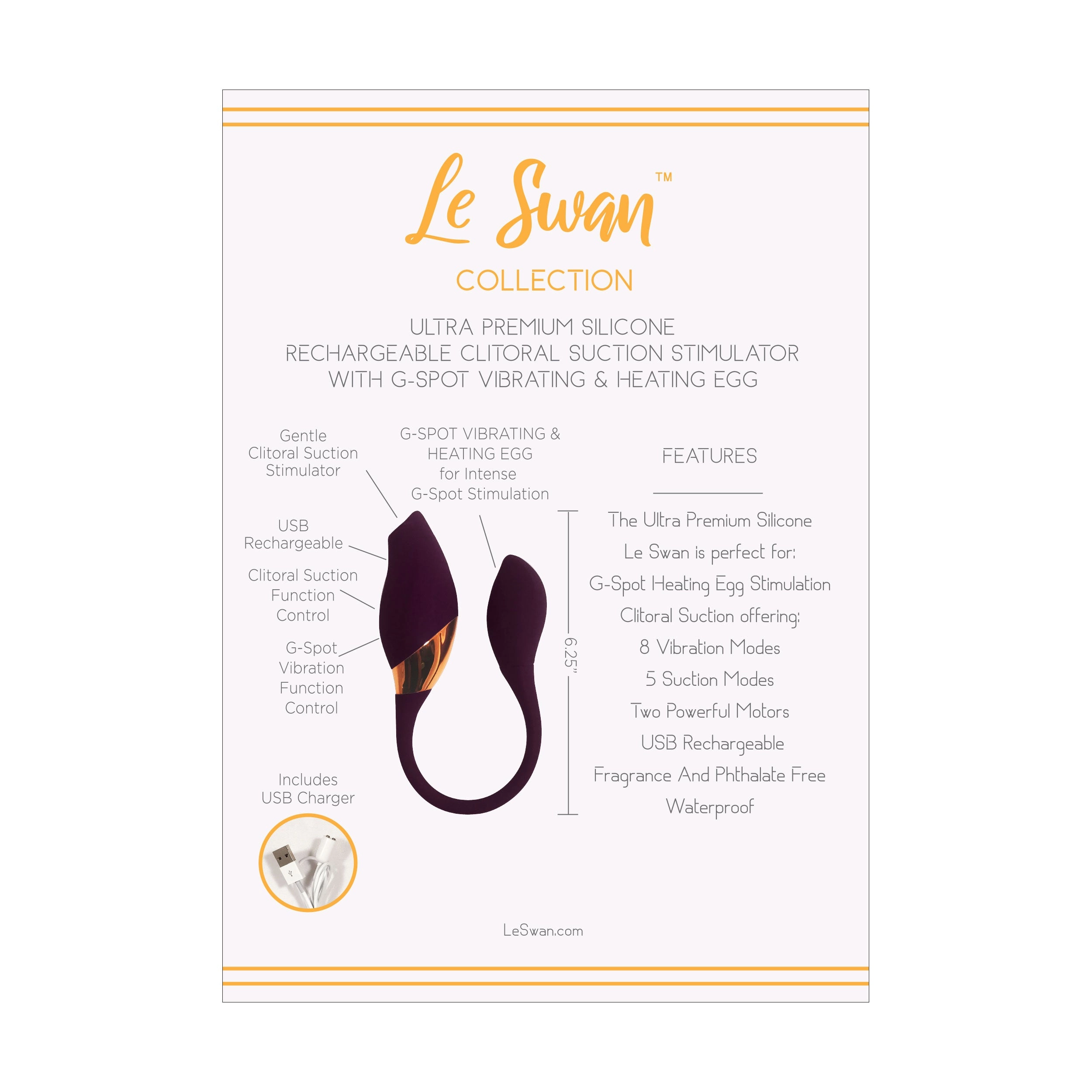 Le Swan Suction Vibe with Heating Egg