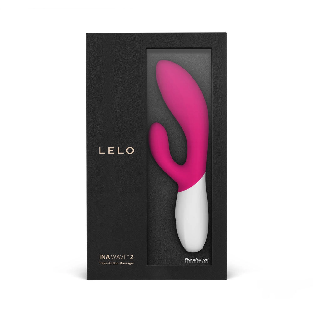 Lelo Ina Wave 2 Rechargeable Rabbit Vibrator - Cerise