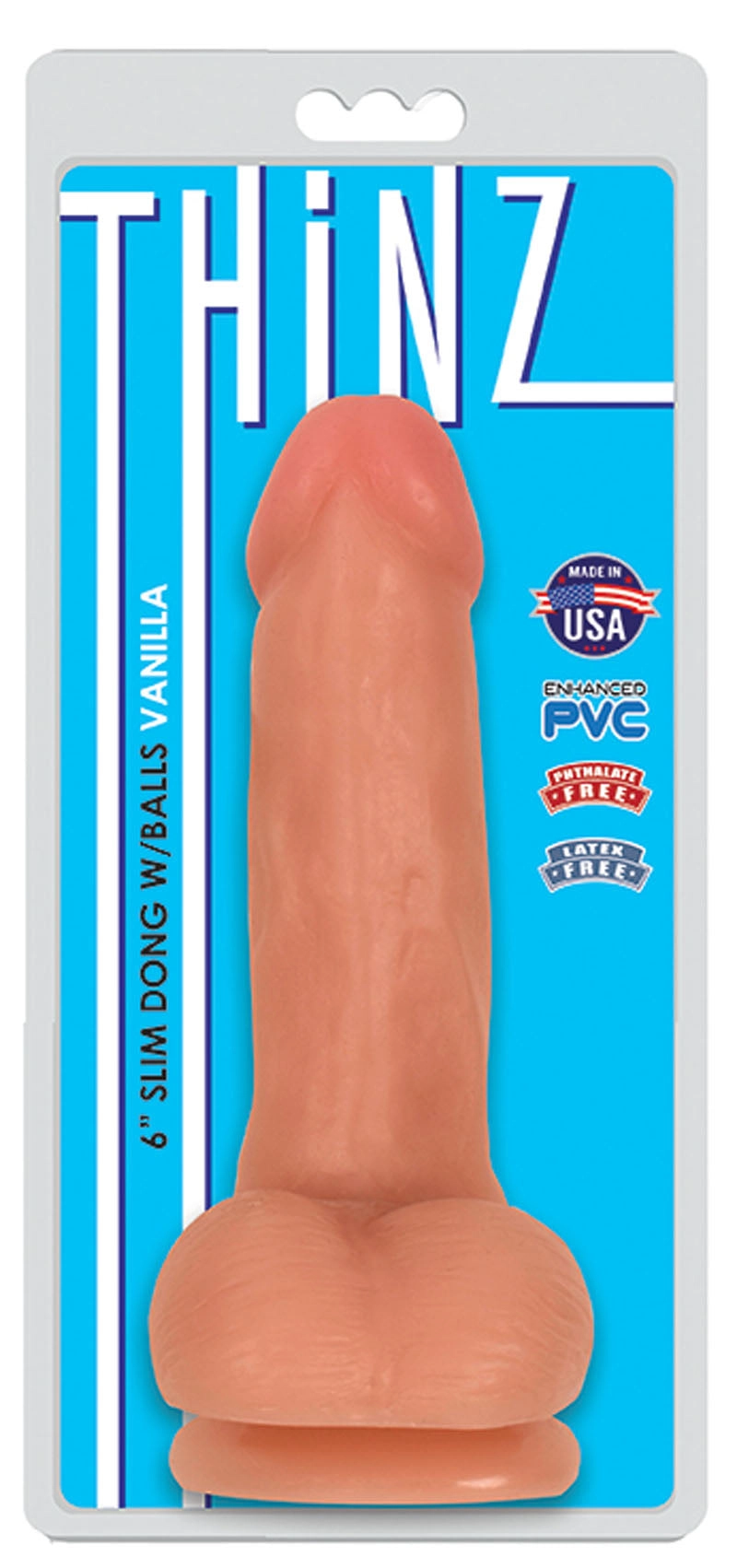 Lifelike 6 Slim Dong with Suction Cup for Easy, Fun Play