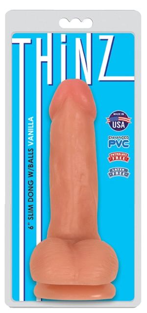 Lifelike 6 Slim Dong with Suction Cup for Easy, Fun Play