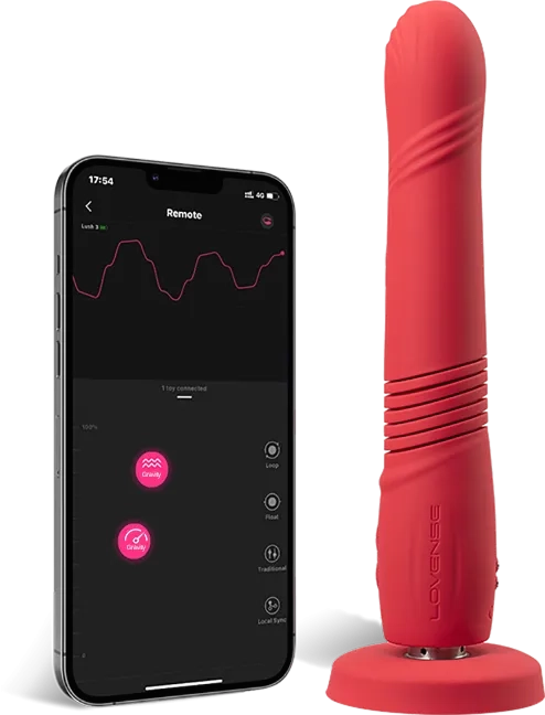 Lovense Gravity Thrusting And Vibrating Dildo