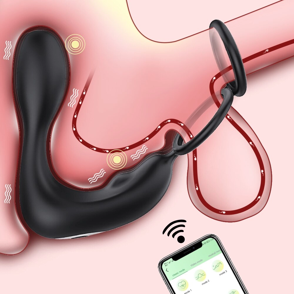 Male Prostate Massager Anal Butt Plug Bluetooth App Vibrators for Men Masturbator