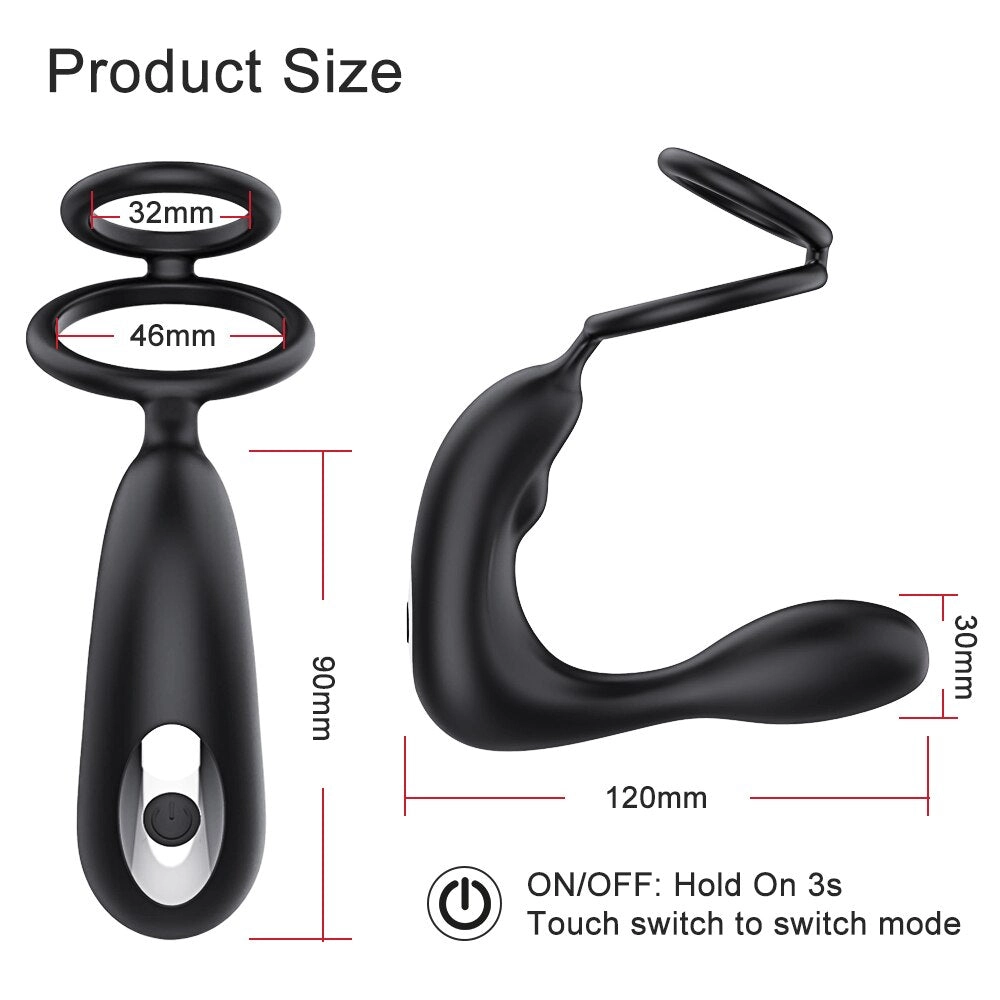 Male Prostate Massager Anal Butt Plug Bluetooth App Vibrators for Men Masturbator