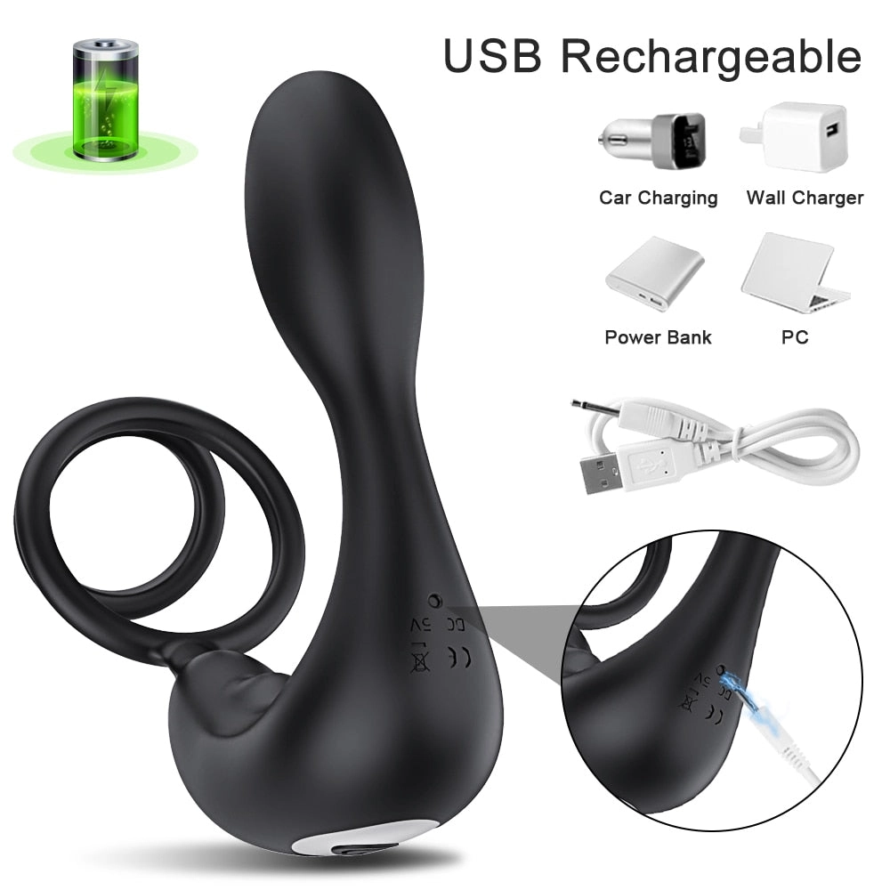Male Prostate Massager Anal Butt Plug Bluetooth App Vibrators for Men Masturbator