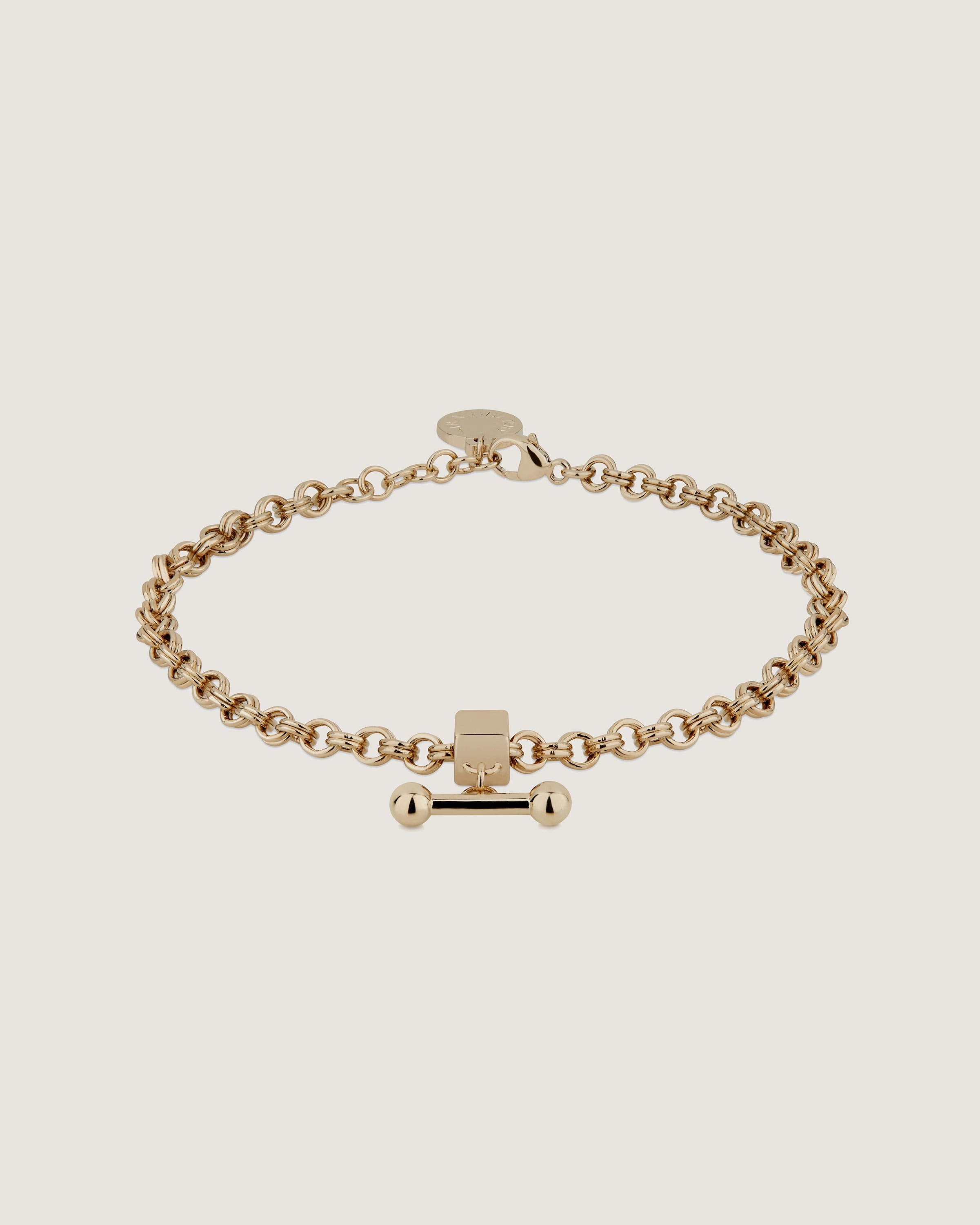 Mosaic Chain Bracelet - 22 Carat Gold Gilded