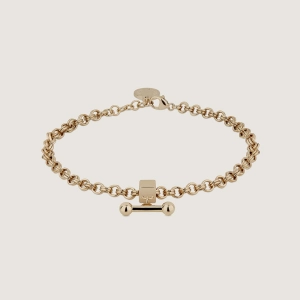 Mosaic Chain Bracelet - 22 Carat Gold Gilded