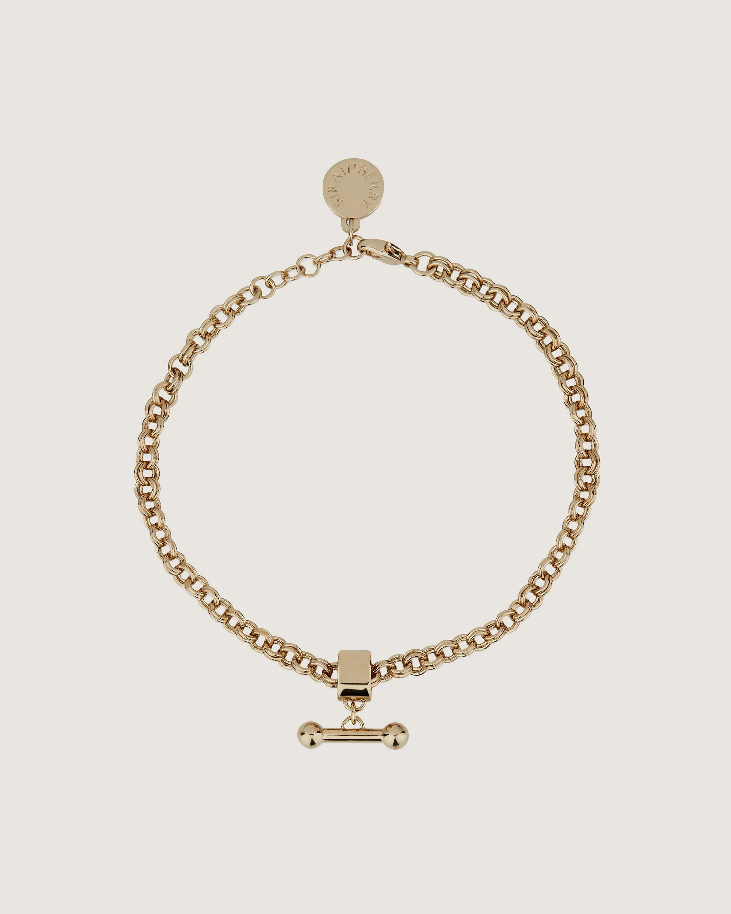 Mosaic Chain Bracelet - 22 Carat Gold Gilded