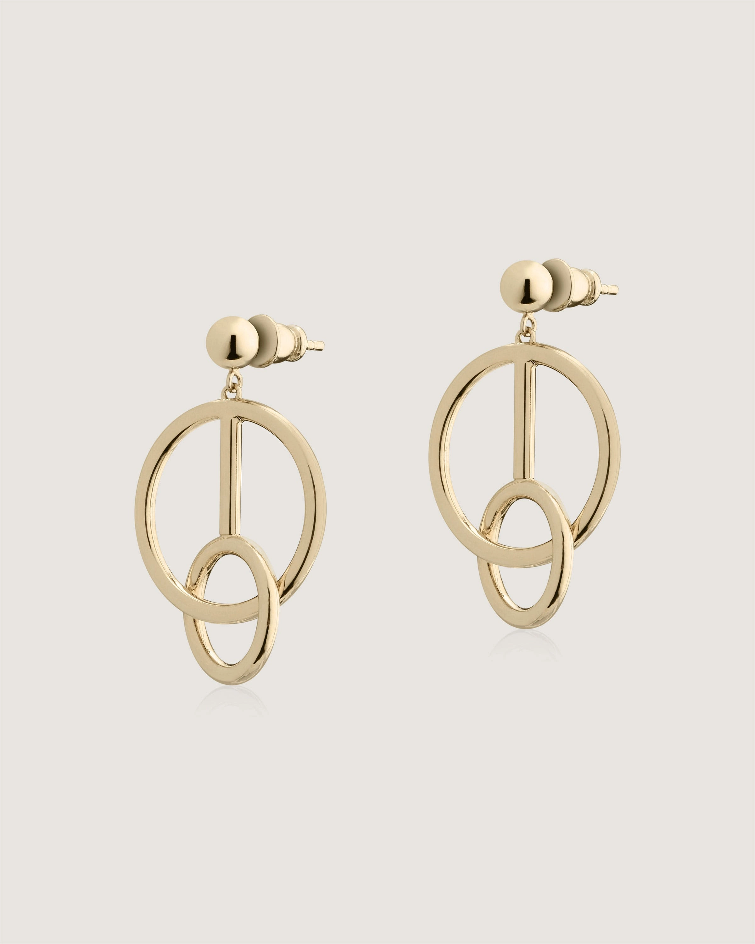 Music Bar Hoop Earrings - 22 Carat Gold Gilded