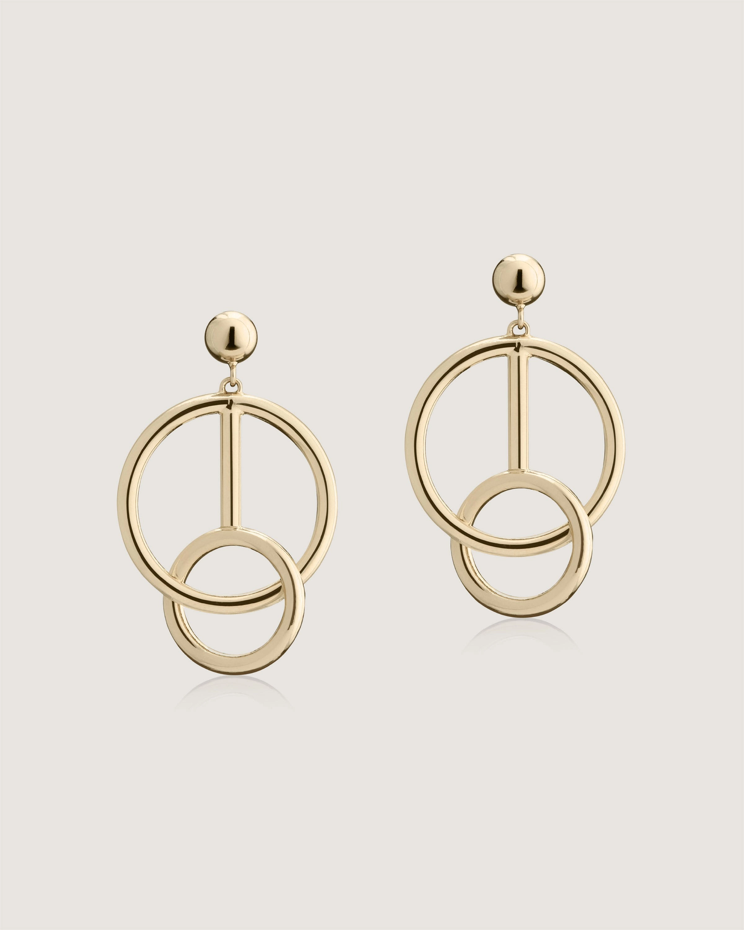 Music Bar Hoop Earrings - 22 Carat Gold Gilded