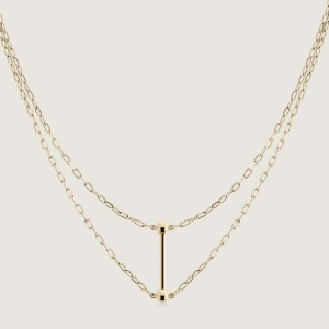 Music Bar Necklace - 22 Carat Gold Gilded