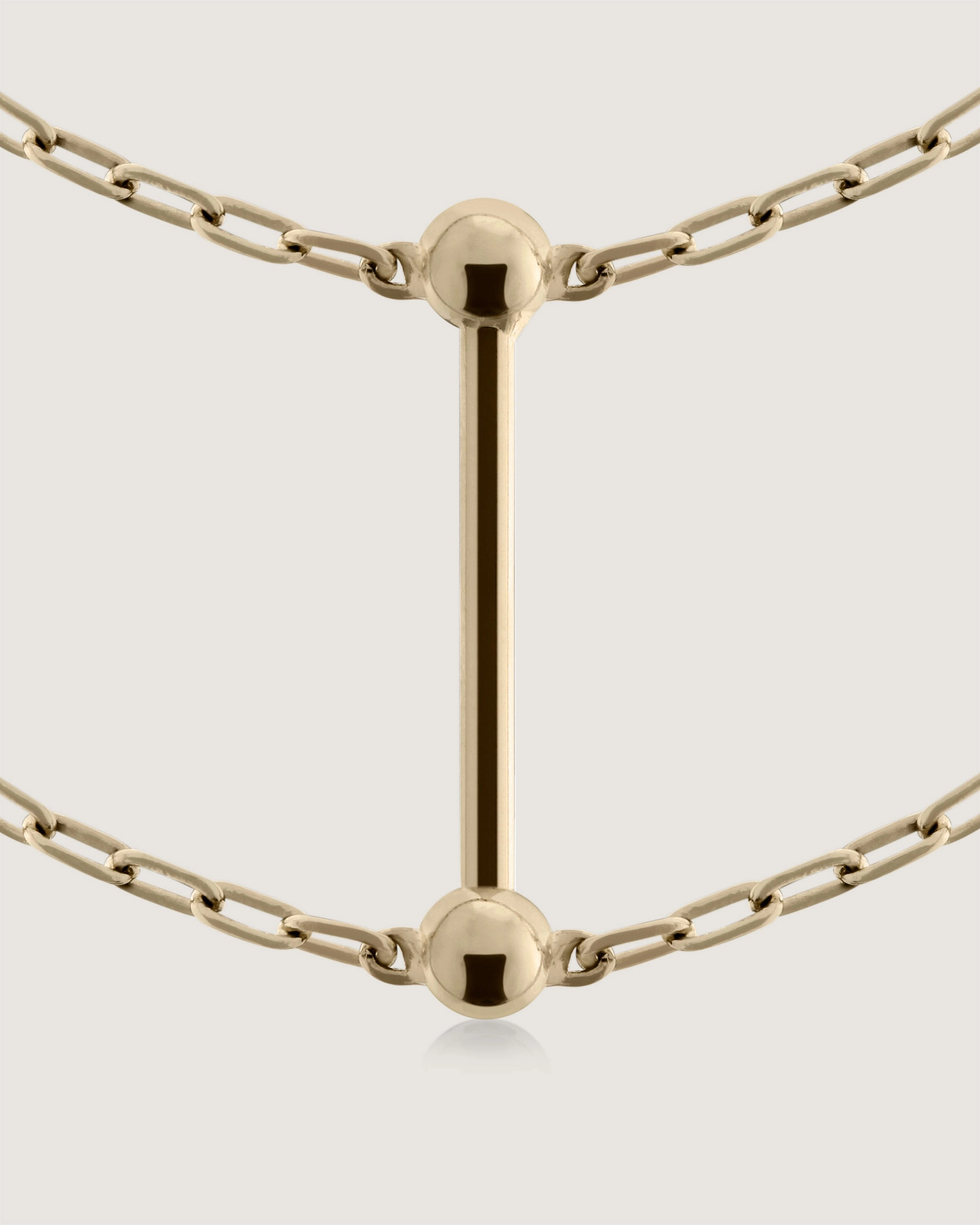 Music Bar Necklace - 22 Carat Gold Gilded