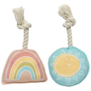 Ore Pet Mini Rope Toy Sun & Rainbow Dog Toys