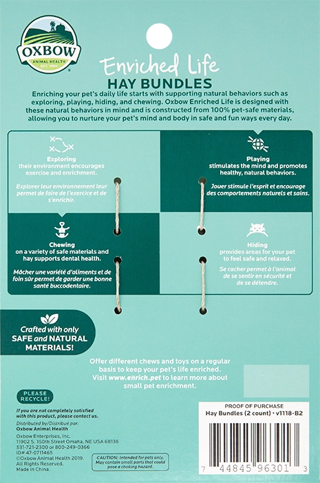 Oxbow Animal Health Enriched Life Hay Bundles