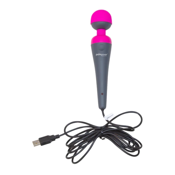PalmPower Plug & Play Corded Massage Wand Vibrator & Power Bank