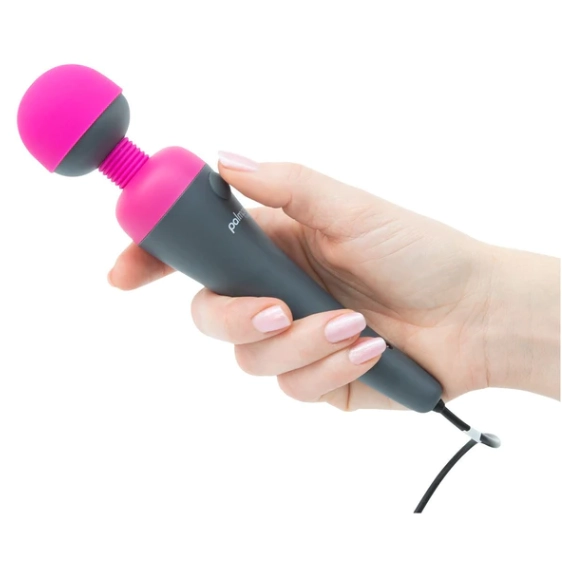 PalmPower Plug & Play Corded Massage Wand Vibrator & Power Bank