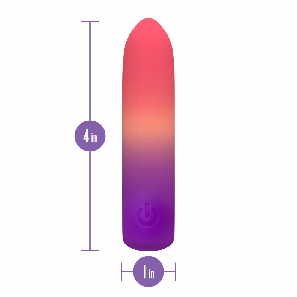 Play With Me by Blush ®| Cotton Candy 4 Inch Silicone Bullet Vibrator – USB Rechargeable Clitoral Nipple Massager – In Multicolor