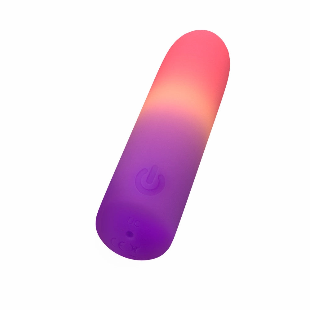 Play With Me by Blush ®| Cotton Candy 4 Inch Silicone Bullet Vibrator – USB Rechargeable Clitoral Nipple Massager – In Multicolor