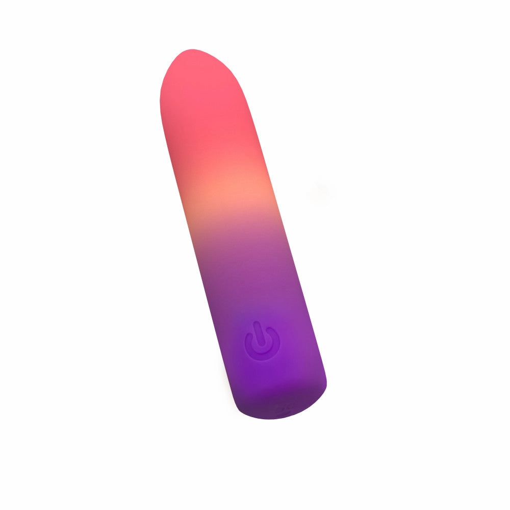 Play With Me by Blush ®| Cotton Candy 4 Inch Silicone Bullet Vibrator – USB Rechargeable Clitoral Nipple Massager – In Multicolor