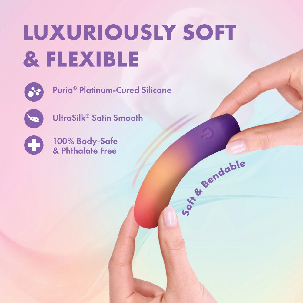 Play With Me by Blush ®| Cotton Candy 4 Inch Silicone Bullet Vibrator – USB Rechargeable Clitoral Nipple Massager – In Multicolor