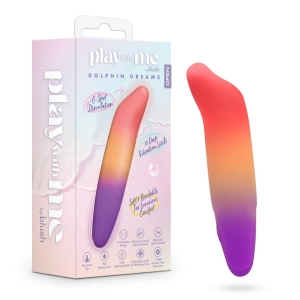Play With Me by Blush ®| Dolphin Dreams 4.75 Inch Silicone Bullet Vibrator – USB Rechargeable Clitoral Nipple Massager – In Multicolor