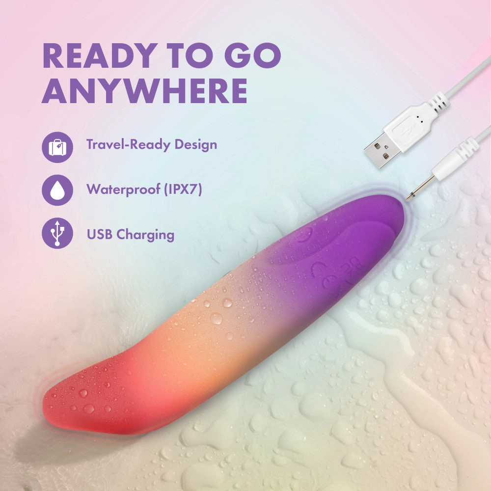 Play With Me by Blush ®| Dolphin Dreams 4.75 Inch Silicone Bullet Vibrator – USB Rechargeable Clitoral Nipple Massager – In Multicolor