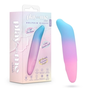 Play With Me by Blush ®| Dolphin Kisses 4.75 Inch Silicone Bullet Vibrator – USB Rechargeable Clitoral Nipple Massager – In Multicolor
