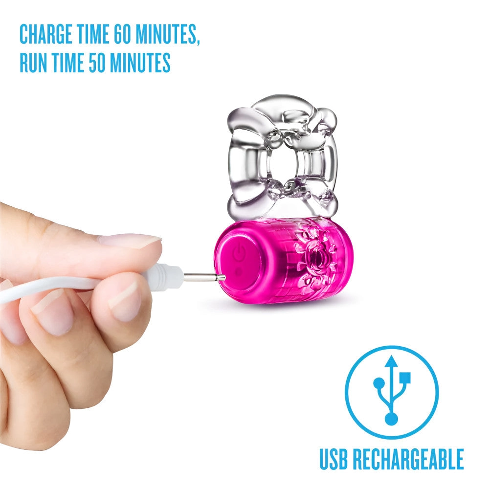 Play With Me By Blush® | Pleaser: Rechargeable Vibrating Penis Ring - Pink