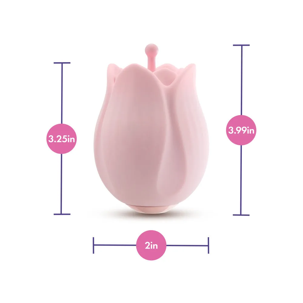 Play With Me | Romantic Rose Silicone Vibrator With Rosebud Attachment Heads – In Pink
