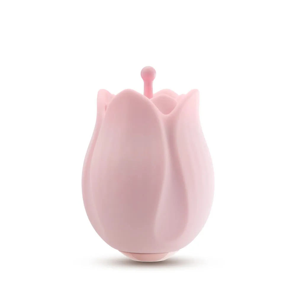 Play With Me | Romantic Rose Silicone Vibrator With Rosebud Attachment Heads – In Pink
