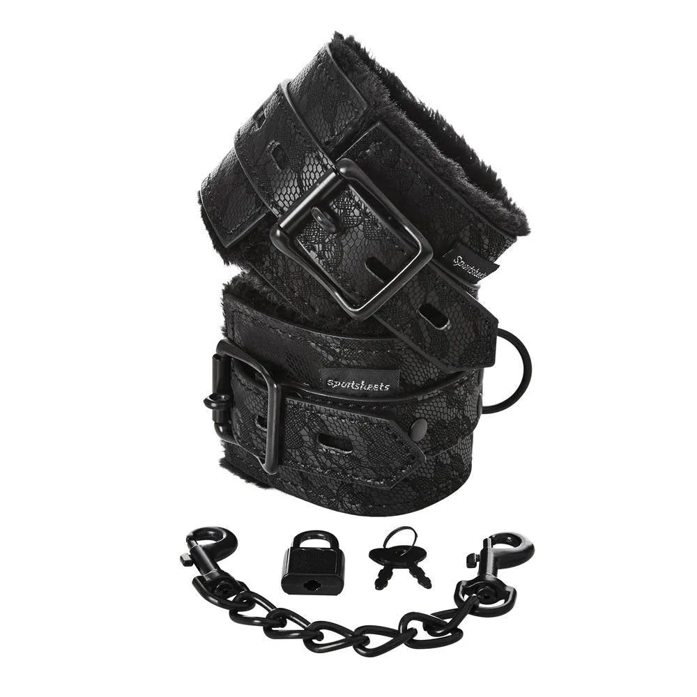 Plush Fur-Lined Handcuffs with Locks and Keys for Fun Adventures