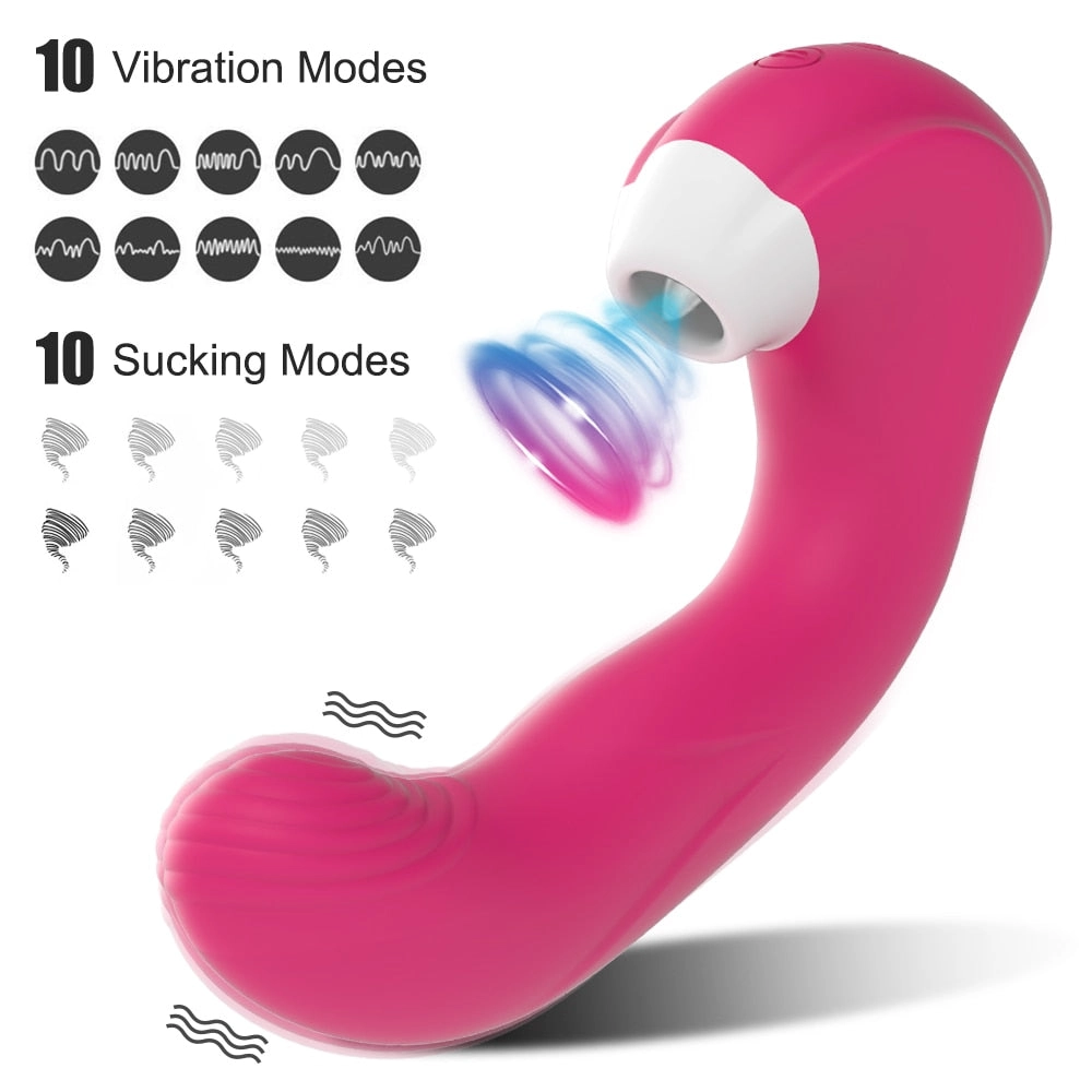 Powerful Clit Sucking Licking Vibrators for Women G Spot Oral Clitoris Sucker Rechargeable Dildo Toys